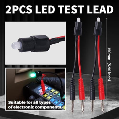 13 PCS Automotive Test Lead Kit – Banana Plug & Alligator Clip Multimeter Test Leads Set with LED Test Leads and Insulation Piercing Test Clip – CAT III 1000 V for 12 V/24 V Car Electrical Testing