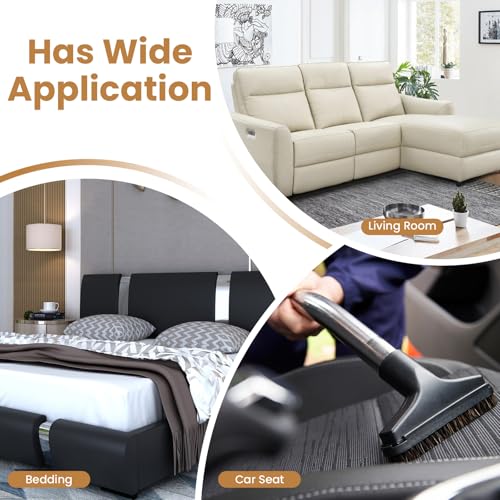 4Pcs Vacuum Attachments | 5.9 Inch Floor Brush 1-1/4 to 1-3/8 Inch Adapter, 25mm & 36mm Shop Round Dust Brushes for Standard Hose