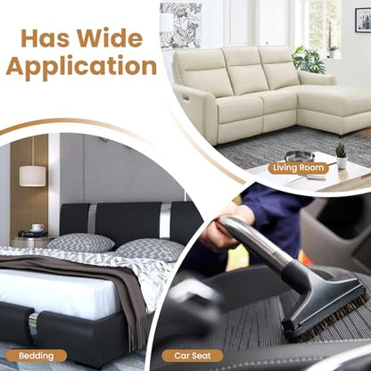 4Pcs Vacuum Attachments | 5.9 Inch Floor Brush 1-1/4 to 1-3/8 Inch Adapter, 25mm & 36mm Shop Round Dust Brushes for Standard Hose