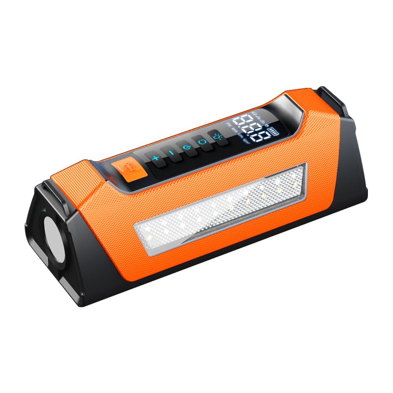 1500A Jump Starter with Air Compressor, 10000mAh Portable Car Battery Jump Starter with 180 PSI Tire Inflator, 12V Jump Box Charger with Flashlight LED Warning Light