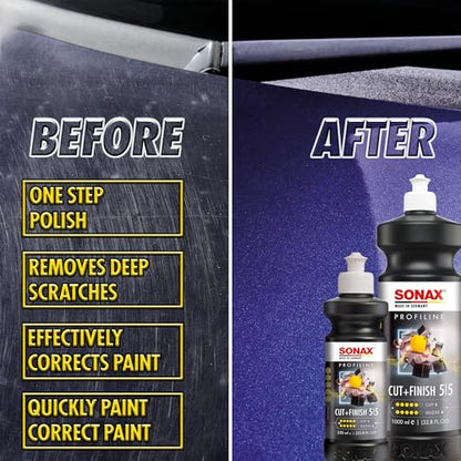 SONAX Cut & Finish Polish Compound | Removes P1500 Marks & Defects | 250ml - size: 250ml