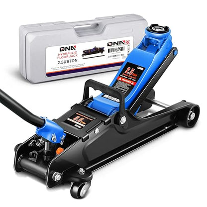 DNA Motoring Low Profile Hydraulic Trolley Service/Floor Jack, 2.5 Ton (5500 lbs) Capacity, Lifting Range 3.35"-15.16",Blue, TOOLS-00676-BL - color: Blue, style: 2.5 ton