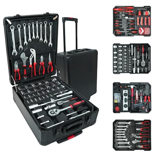 899/52pcs Professional Tool Set, Multi-functional Toolbox, Portable Design, For Home And Car Repair, A Tool Set For Enthusiasts And Professionals, A Gift For Friends, Local Shipping (899PCS Black) - color: 899pcs Black