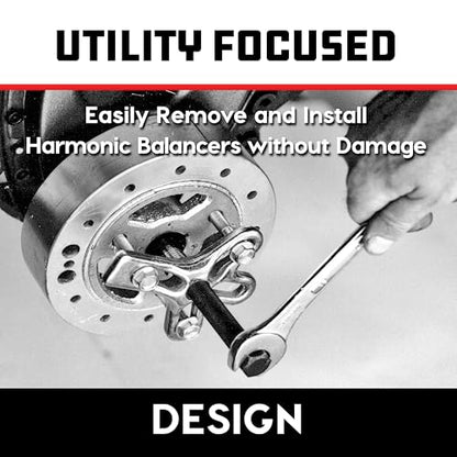 Powerbuilt Harmonic Balancer Puller & Installer, Specialty Tools Car Engine & Vehicle Drive Train, Crankshaft, Pulleys, and Gears 40 Piece - 647758 - style: 40 Piece