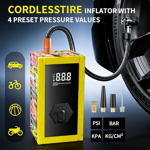 Portable Car Battery Jump Starter with Air Compressor, 8000A Jump Pack for 9.0L Gas/8.0L Diesel, 150PSI Tire Inflator Air Pump, 12V Jump Box Power Pack Booster with LED Light for Emergency - size: Enhanced Version