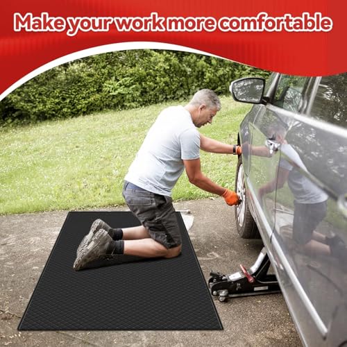 Mechanic Mat Creeper Waterproof Oil-Resistant Rolling Mat Portable PU Sponge Work Mats for Under Car Repair, Clearance Garage Pad for Auto, Truck, SUV, Low Profile Car(2pcs) - size: 2pcs