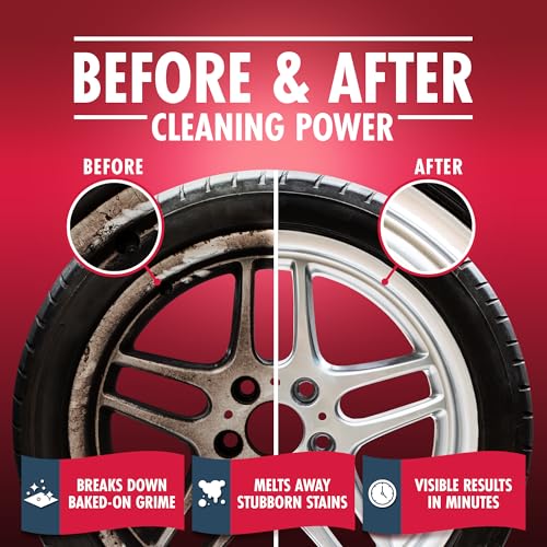 Heavy Duty Wheel Cleaner and Water Spot Remover for Cars, 16 oz | Oil Film Remover, Acid Machine Cleaner, For Car Paint, Glass, and Metal, Multi-Purpose Hard Water Stain Remover
