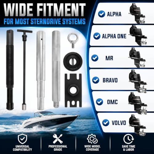 Gimbal Bearing Puller Installer & Engine Alignment Tool Set Compatible with MerCruiser Alpha One, MR, Bravo, OMC Cobra & Volvo Penta Sterndrives