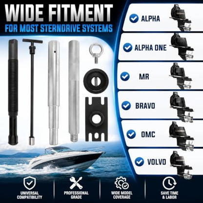 Gimbal Bearing Puller Installer & Engine Alignment Tool Set Compatible with MerCruiser Alpha One, MR, Bravo, OMC Cobra & Volvo Penta Sterndrives