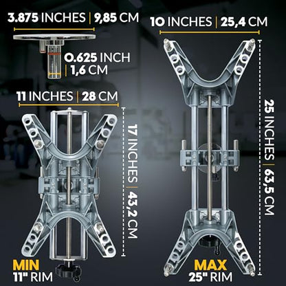 AutoSolo Wheel Alignment Clamp 11-25 Inch Rims with Magnetic Adapter - 3D Alignment System Compatible Tool for Camber Caster Gauge (4 Pack) - size: 4 Pack