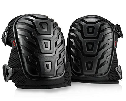 Rockland Guard Work Knee Pads for Men & Women - Professional Heavy Duty Knee Pads for Work in Construction, Flooring, Gardening, Roofing - Protective Gel Cushion Padding, Adjustable via Clip-On Straps