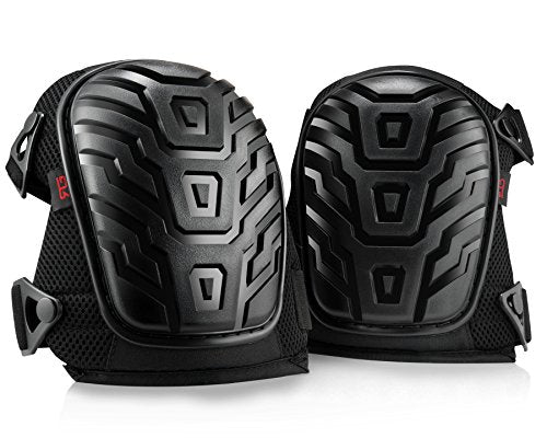 Rockland Guard Work Knee Pads for Men & Women - Professional Heavy Duty Knee Pads for Work in Construction, Flooring, Gardening, Roofing - Protective Gel Cushion Padding, Adjustable via Clip-On Straps