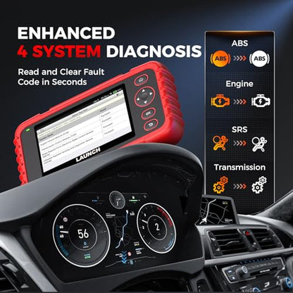 Launch OBD2 Scanner CRP123X Elite V3.0, 2026 Lifetime Free Update Scan Tool | Diagnostic Scan Tool for Car Engine Code Reader with 0il/Br-ake/S.A.S/B.M.S/D.P.F/ABS Bleeding/Throttle Reset, Auto VIN