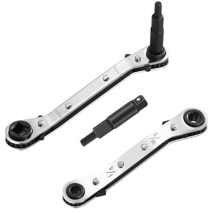 cSeao SAE Box End Reversible Ratcheting Wrenches Set, 3/16 1/4 5/16 Ratchet Box Wrench Set, Repair Wrench Set,Socket Spanner Tool - size: SAE