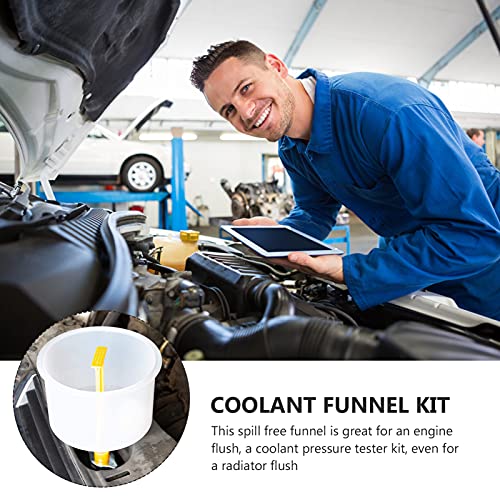 ABOOFAN 1Set Spill Coolant Funnel Tool Kit for Radiator Filling Automotive Prevents Spills Trapped Air Essential Car Supplies