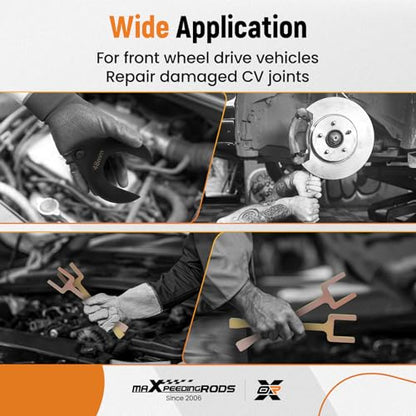 maXpeedingrods Inner CV Axle Removal Tool Set & Front Wheel Drive CV Axle Puller for Use on Front Wheel Drive Vehicles-Remove Most Vehicles Half-Shaft Drive Axles, CV Joint Fork Removing Adapter - style: 4 Pcs