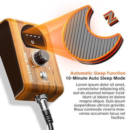 90W Digital display soldering station, stable knob control, independent switch power supply, tin wire, tin absorber, anti-static tweezers, 5 soldering iron tips, handle fixed bracket - color: 968d