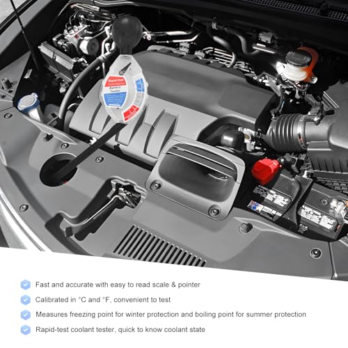 Car Battery Hydrometer Tester, Deep Cycle Battery Hydrometer Acid Quality Fast Detection Tool, Professional Rapid Batteries Density Analyzer Acid Tester for 6V 12V 24V Vehicle