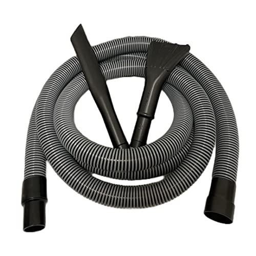 Wet/Dry Vacuum Hose Cleaning Kit, 15' Long Crushproof Hose Fits 2-1/4" Inside Diameter Inlet Port, Includes Professional Detailing Crevice Tool and Nozzle Attachments, Gray - color: Gray