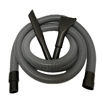 Wet/Dry Vacuum Hose Cleaning Kit, 15' Long Crushproof Hose Fits 2-1/4" Inside Diameter Inlet Port, Includes Professional Detailing Crevice Tool and Nozzle Attachments, Gray - color: Gray
