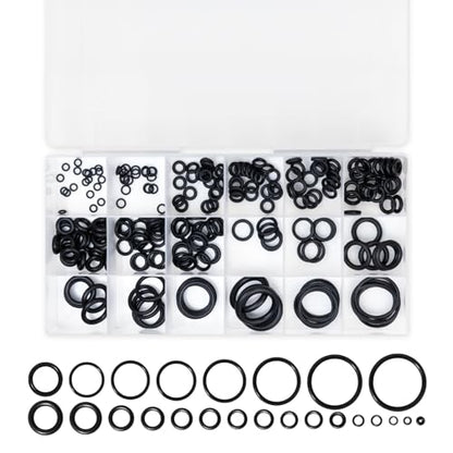 StandardAutoPart Silicone Universal Black O-Ring Sealing Gasket Washer Seal Assortment Set for Automotive & General Plumbling and Faucet Repair (225Pcs) - style: 225Pcs