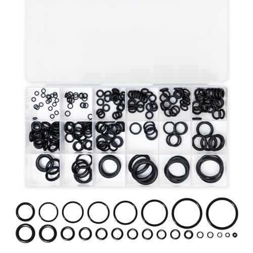 StandardAutoPart Silicone Universal Black O-Ring Sealing Gasket Washer Seal Assortment Set for Automotive & General Plumbling and Faucet Repair (225Pcs) - style: 225Pcs