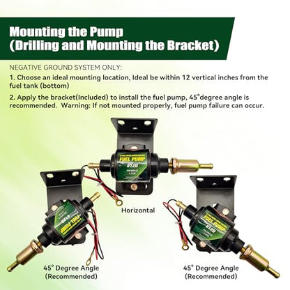 12D Micro Electric Diesel Fuel Pump Universal 5/16 inch Inlet and Outlet 12V 1-2 A, 35 GPH, 4-7 PSI - color: 4-7PSI 35 GPH for diesel