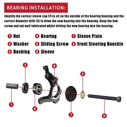 23 Pcs FWD Front Wheel Drive Bearing Adapters Puller Press Replacement Installer Removal Tool Kit