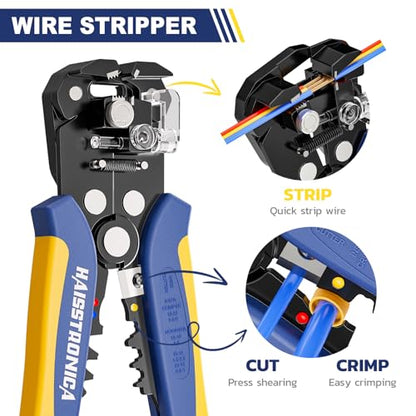 haisstronica 400PCS Solder Seal Wire Connectors+6 in 1 Crimping Tool Kit and Wire Stripper+ Heat Gun+620PCS Marine Grade Heat Shrink Wire Butt Connectors kit