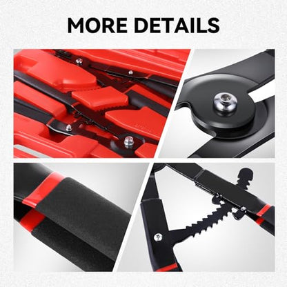 Auto Dynasty 16" Snap Ring Pliers Set 2pcs Heavy Duty Circlip Pliers Tools Internal External with 0° 15° 45° 90° Tips and Various Angled Tips - style: 2pc Plier Long Reach