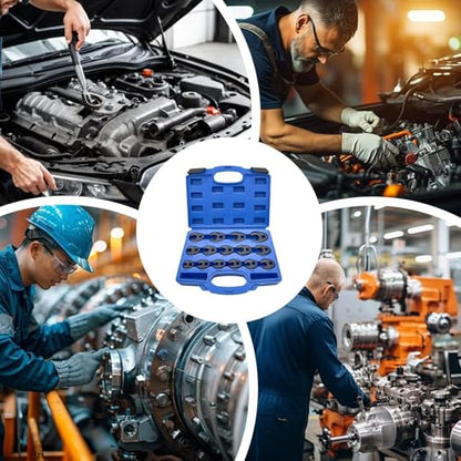 15 Piece Flare Nut Crowfoot Wrench Set for Vehicle Maintenances | Stainless Steel Construction Covers 8 To 24mm Flare Nuts Suitable Vehicle Garage Workshop And Industrial Applications Daily