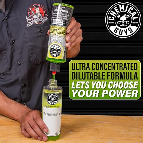 Chemical Guys, Citrus Foaming Fabric & Carpet Cleaner Drill Brush, 16 oz | Lifts coffee, food and pet stains and odors from carpet, mats and upholstery, drill brush agitates, citrus scent - size: 16 Fl Oz Drill Brush Kit