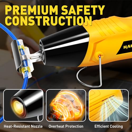 haisstronica 120PCS Solder Seal Wire Connectors Kit+Mini Heat Gun 350W