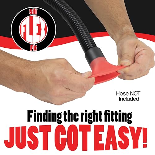Dust Collection Power Tool Hose Sili Flex Fit Threaded Fittings - Silicone Shop Vacuum Hose Adapter Kit – Universal Stretch‑Fit Dust Collection Adapters For Woodworking Tools - 3pc Set - size: 3 Fittings Only