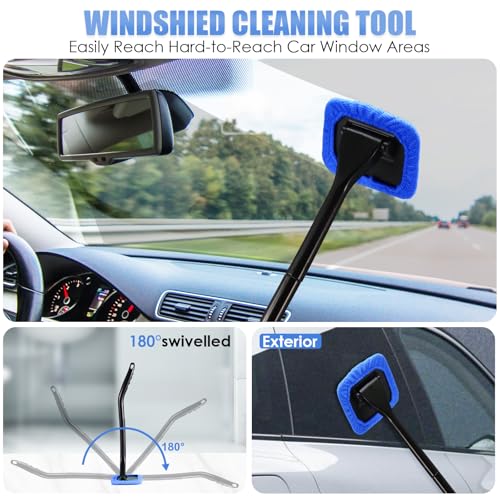 Car Cleaning Kit, Car Interior Detailing Kit with High Power Handheld Vacuum, Detailing Brush Set, Windshield Cleaner, Cleaning Gel, Complete Auto Accessories for Men, Women