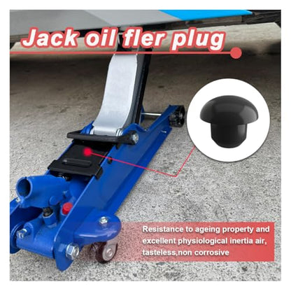 ZIMISI Bottle Jack Floor Jack Oil Filler Plug, 8mm Rubber Hydraulic Jack Oil Plug, Flat-Head Hydraulic Filler Bung for Oil Reservoir Hole, Horizontal Jack Hydraulic Top Pressure Rod Accessories (6PCS) - size: 6PCS