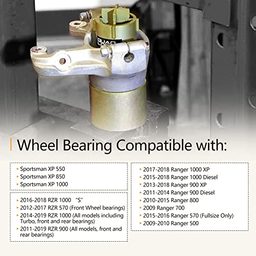 Front/Rear Wheel Bearing Install and Removal Press Tool Kit Compatible with Polaris Sportsman XP 550 850 1000, Compatible with Ranger 500 570 700 800 900 1000, Compatible with RZR 570 900 1000