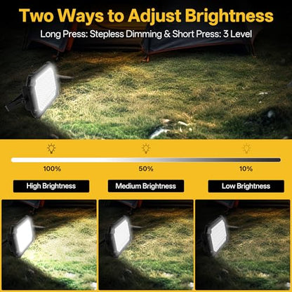 LED Work Light, Portable Rechargeable Magnetic Work Light | 10000LM output with 4 lighting modes, IP65 waterproof protection and a 13000mAh battery for garage, camping and emergency use