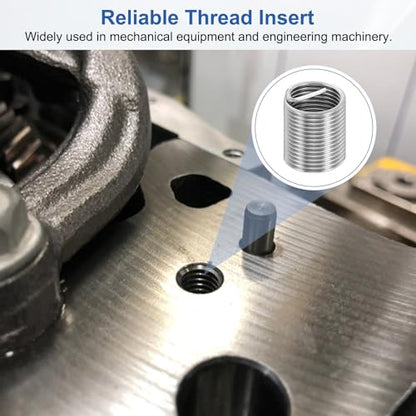 PATIKIL Wire Thread Inserts 3/8-24 UNF 2D 19mm, 20Pcs 304 Stainless Steel Helical Coiled Wire Screw Threaded Sleeve Sheath for Mechanical Equipment Automotive Repairs - size: 3/8-24 UNF, 19mm
