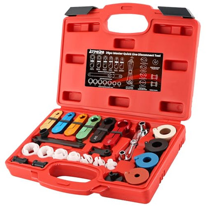 ATPEAM 22pcs Master Quick Disconnect Tool Kit Fuel Line Disconnect Tool Air Line Removal Compatible with Most Ford Chevy GM Models