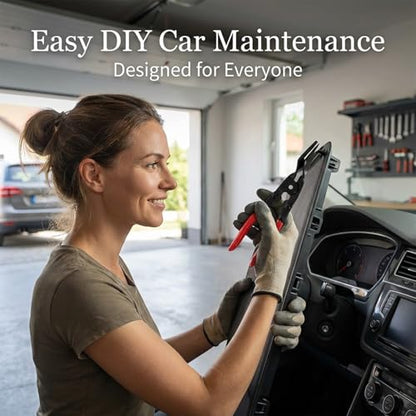 Automotive Panel Clip Pliers - Car Panel Upholstery Trim Clip Removal Tool Plier, Interior Clip Fastener Rivet Push Pin Panel Pliers, Repair Tool for Car Vehicle Dashboard Clip Remover Plier - color: Red