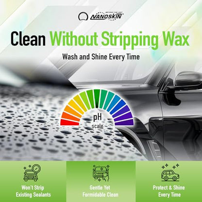 Nanoskin BUBBLE BATH Foaming Car Wash Shampoo 30 Gallons - Works with Foam Cannon, Gun, Bucket Washes, Car Soap for Pressure Washer | For Car, Truck, Motorcycle, RV & More, Green,3840 Fl Oz(Pack of 1) - size: 3840 Fl Oz (Pack of 1)
