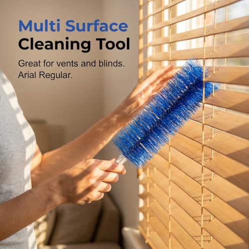 Bendable Microfiber Head, Reusable Dust Remover 2 Pcs 2026 New Fan Cleaner Brush, Washable Cobweb Duster for Air Conditioning, Fan Blades, Air Vents, Curtains, Cars - color: Blue*2