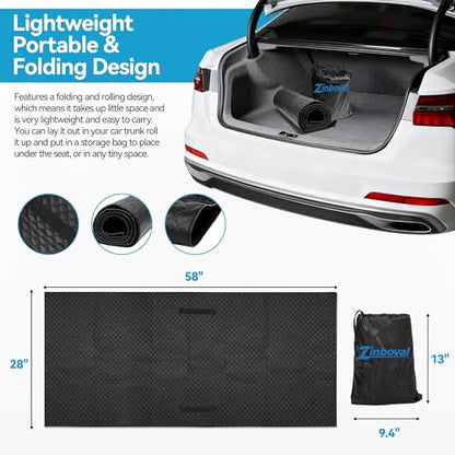 Magic Rolling Creeper Mat 58''x28'' Portable Under Car Repair Mat Folding Repairing Mechanic Pad Automotive Garage Creeper Mats for Car, SUV & Pickup Truck-Black - color: black
