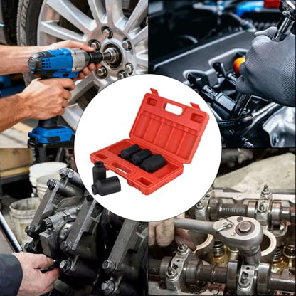 1/2" Drive 12 Point Deep Impact Socket Set 5PCS 30mm 32mm 34mm 35mm 36mm Heavy Duty Axle Nut Removal Tool Kit with Portable Case