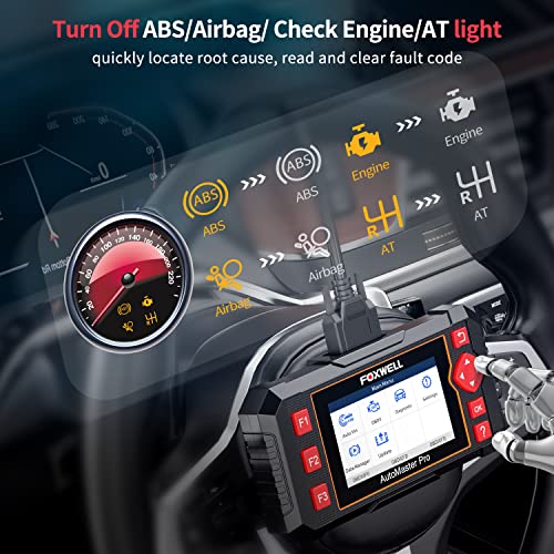FOXWELL Car Scanner NT604 Elite OBD2 Scanner ABS SRS Transmission | Check Engine Code Reader for Cars and Trucks, Diagnostic Scan Tool with SRS Airbag, Automotive Diagnostic Tool with Live Data