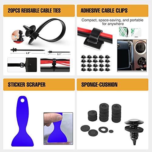 GOOACC 238Pcs Trim Removal Tool, Auto Push Pin Bumper Retainer Clip Set Fastener Terminal Remover Tool Adhesive Cable Clips Pry Kit Car Panel Radio Removal Auto Clip Pliers - color: 120Pcs Clips + 118 Remover Blue