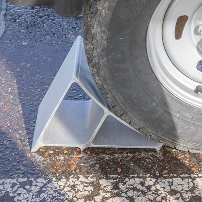 Extreme Max 5001.6798 Premium Lightweight Aluminum Wheel Chock with Ribbed Slope and Grip Teeth - Anti-Slip Claw Base for Trailers, RVs & 5th Wheels, Set of 4 - style: Set of 4