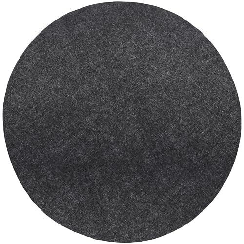 9X9 Ft Heavy Duty Oil Spill Mat, Absorbent Oil Pad, Premium Maintenance Mats, Protective Flooring for Under Cars (Black, 90 x 90 Inch) - size: 7'7" (Round)