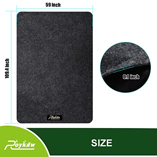 Roykaw Garage Floor Mat and Mechanic Pad, Motorcycle Parking Mat, Protect Floor from Spills, Drips, Splashes and Stains, Oil Absorbent/Cut to Size/Waterproof/Non Slip Design - 9.18 ft. x 4.92 ft. - size: 9.18x 4.92 Feet